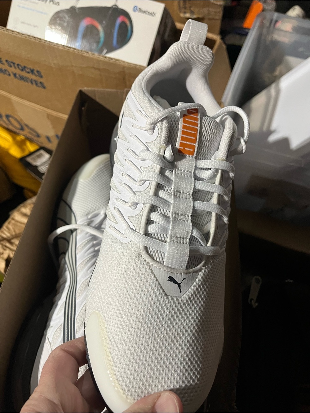 Puma White Low-Top Athletic Sneakers - Picture 2 of 4